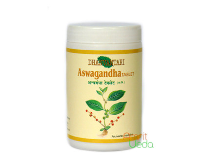 Ashwagandha Dhanvantari, 200 gramm ~ 400 tabletten ~ 400 tabletten