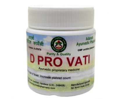 D Pro vati Adarsh Ayurvedic, 20 gramm ~ 50 tabletten