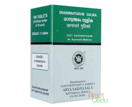 Dhanvantaram gulika Kottakkal, 100 tabletten