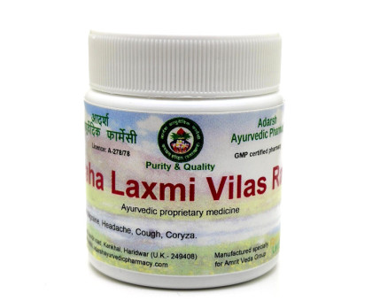 Maha Laxmi Vilas Ras Adarsh Ayurvedic, 40 gramm ~ 110 tabletten