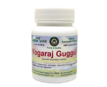 Yogaraj Guggul (Yograj Guggul) Adarsh Ayurvedic, 40 gramm ~ 110 tabletten