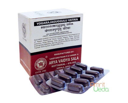 Yogaraj Guggul (Yogaraja Guggulu vatika) Kottakkal, 2x10 tabletten - 24 gramm