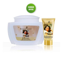Kombi — Aufhellende Creme Precious Pearl White Plus + Augenpartie-Creme Shasmooth Plus Almond, 500 Gramm + 40 Gramm