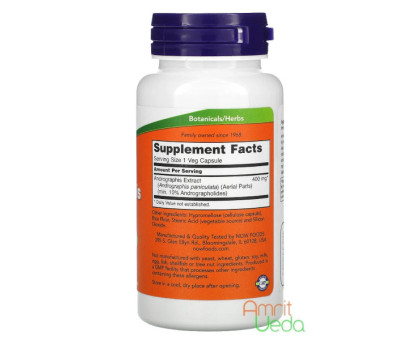 Andrographis extrakt 400 mg Now Foods, 90 kapseln