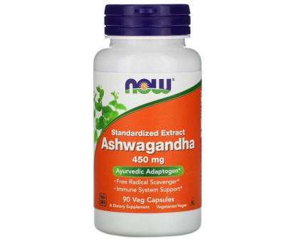 Ashwagandha extrakt 450 mg Now Foods, 90 kapseln