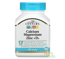 Calcium Magnesium Zinc + D3, 90 tabletten