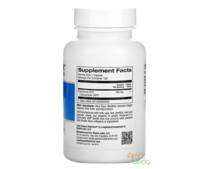 Coenzyme Q10 100 mg Lake Avenue, 120 kapseln